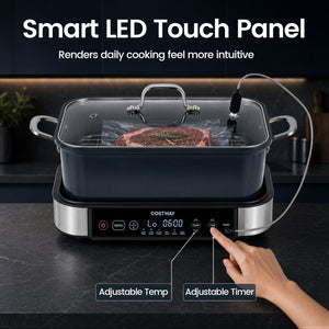 6-in-1 Programmable Slow Cooker with Keep Warm Functions and Adjustable Timer  Control