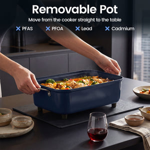 6-in-1 Programmable Slow Cooker with Keep Warm Functions and Adjustable Timer  Control