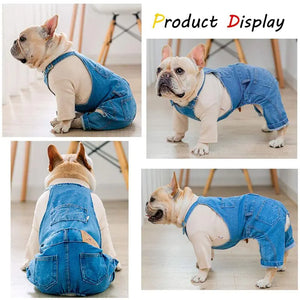 Denim Pet Dog Clothes Jumpsuits
