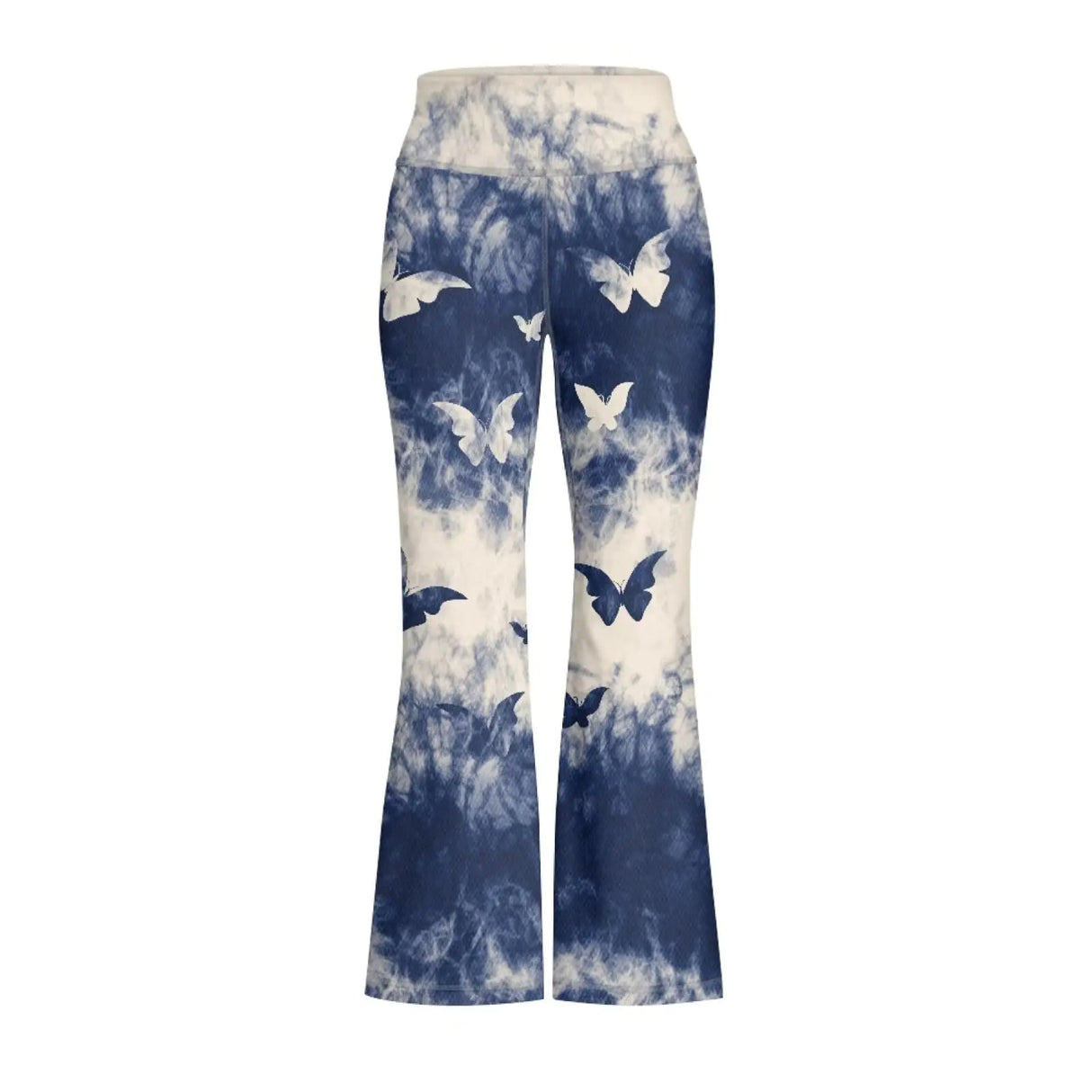 Tutolipy Butterfly Print Flare Yoga Leggings for Girls Soft Tie Dye Tummy Control Bell Bottoms Yoga Pants Smooth Yoga Pants Yoga Leggings for 5-14 Junior Kids