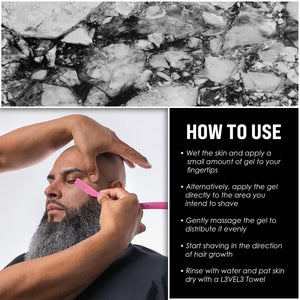 Level 3 Shaving Gel - Straight Razor Shave Gel - Non-Irritating - Refreshing Smell L3 - No Hot Towel Necessary - Level Three Razor Gel Ice 16.9 Fl Oz (Pack of 1)