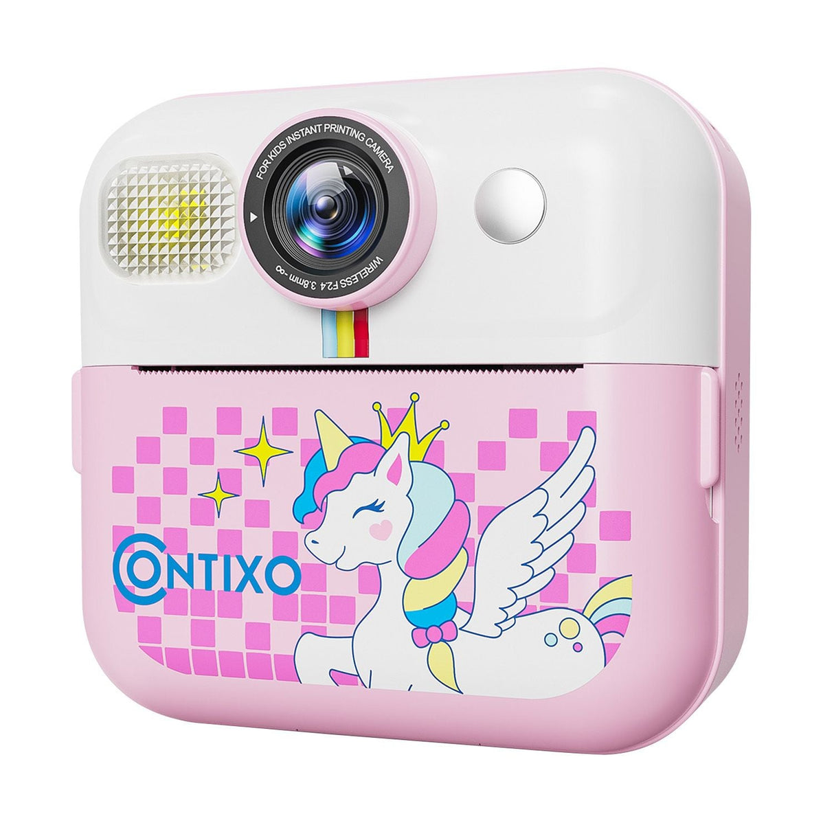 Contixo Kids Instant Print Camera, HD 1080P Digital Camera with 3 Rolls of Paper & 32G Card, 16X Zoom, Games & MP3, Ages 3-12 by Contixo