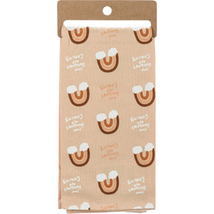 Your Rainbows Are Coming Inspirational Gift | Decor Sign and Tea Towel Bundle