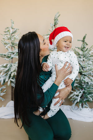 Tiny Trees Ribbed Bamboo Zippy Pajamas