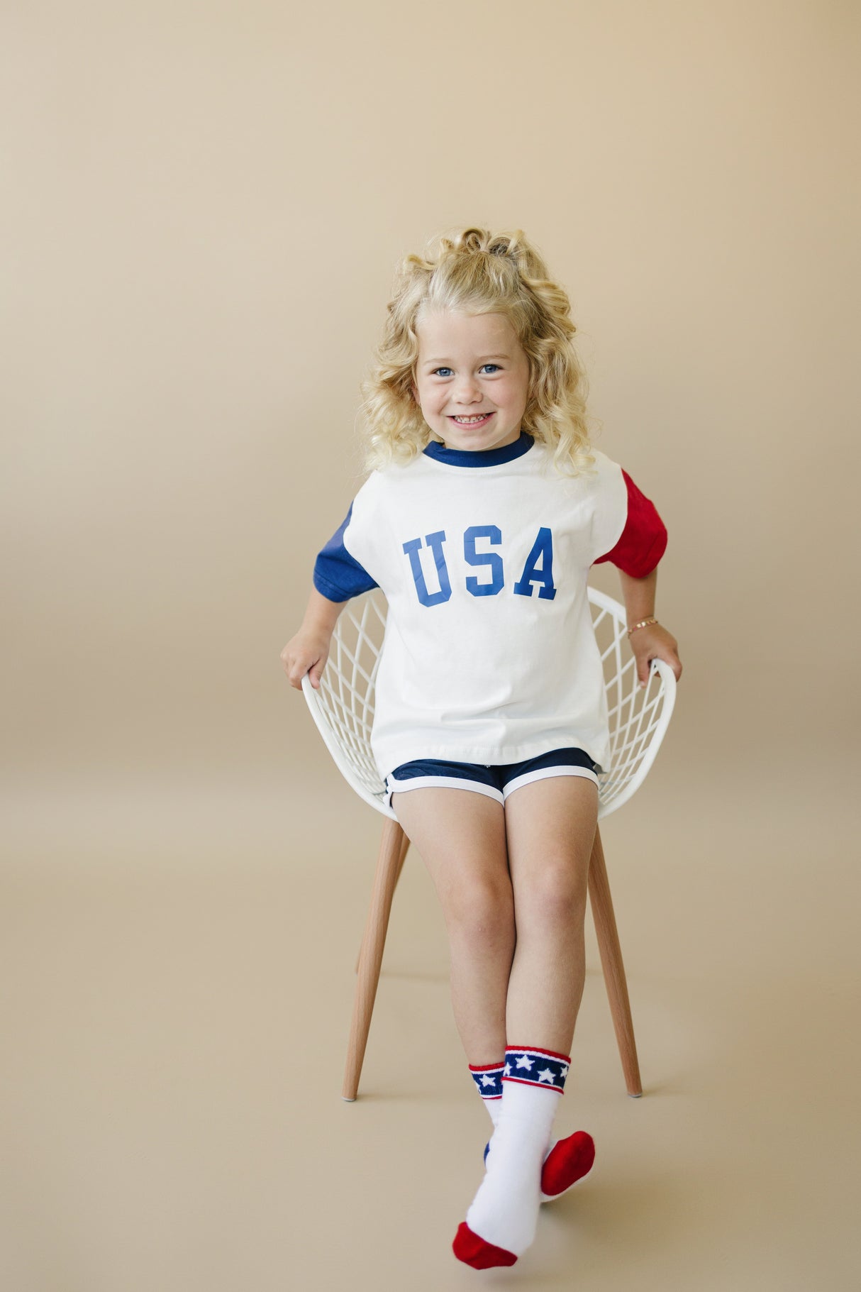 USA Colorblock Tee - Oversized or Regular Fit