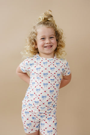 Red White & Bows 2pc Bamboo Pajamas