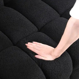 84.3 Length ,35.83 Deepth ,human Body Structure For USA People, Marshmallow Sofa,boucle Sofa ,White Color,3 Seater