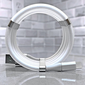 Magnetic Self Winding Cable For Samsung Huawei