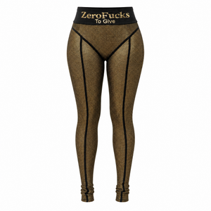 Zero Fucks to Give Metallic Mesh Leggings [Available in Sizes SM-L]