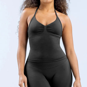 Matte Nylon Seamless Sports Vest Top