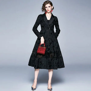 Elegant Jacquard Windbreaker Jacket for Women