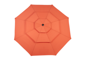 Aluminium 10ft 3-Tier Auto-Tilt Outdoor Patio Umbrella - Orange