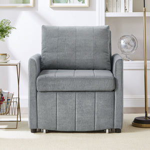 Upholstered Convertible Sleeper Sofa With 5 Position Backrest, Side Pockets, Storage by Couch.com