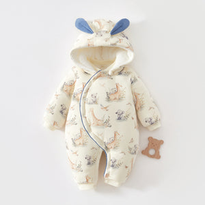 Thickened New Years Day Onesie With A Hood For Outdoor Wear