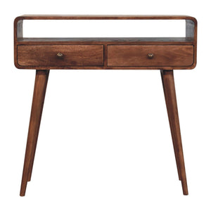 Solid Wood Curved Console Table by Couch.com