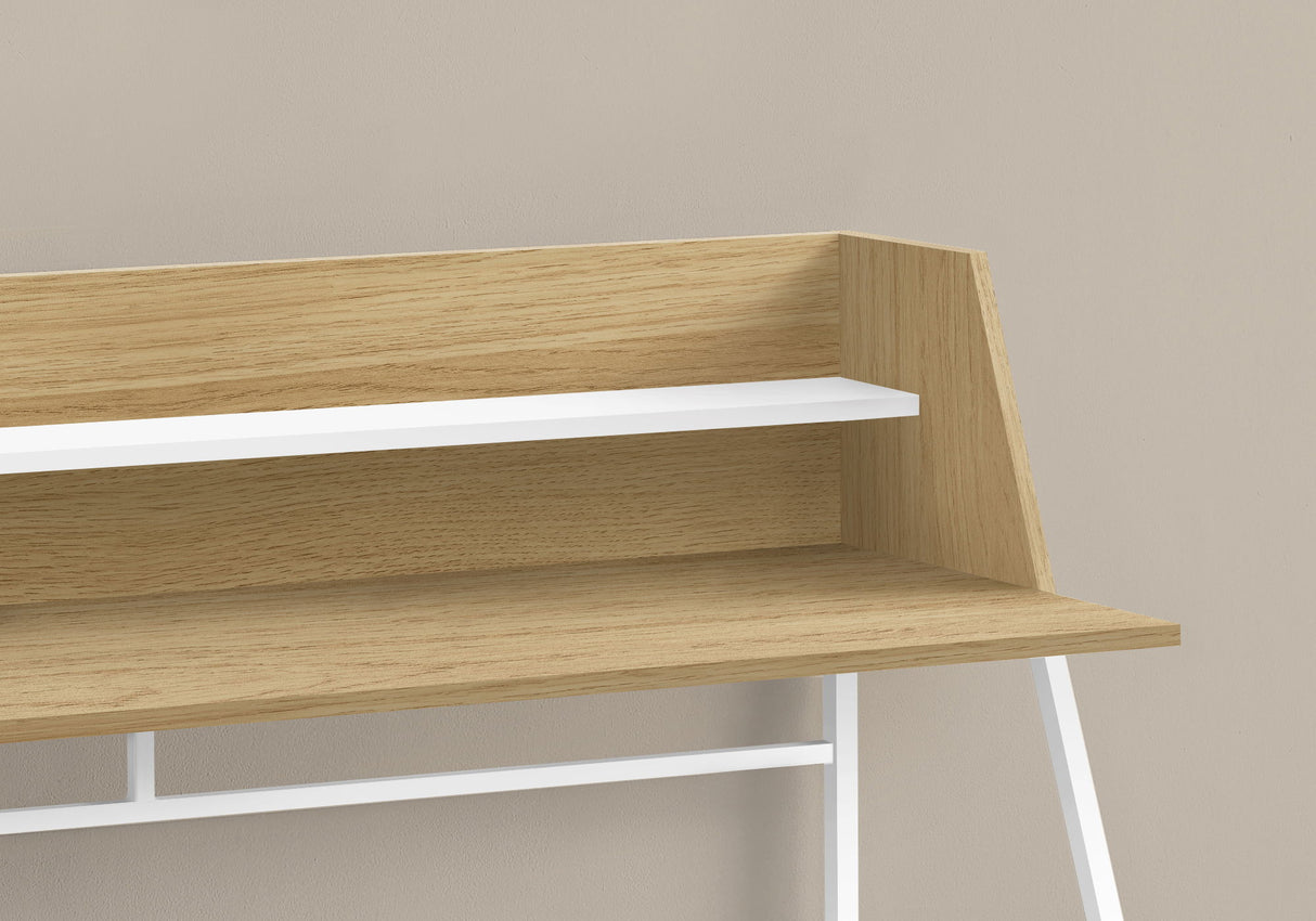 Computer Desk For Home Office, Laptop, Storage Shelves, Marble Look Contemporary & Modern by Couch.com