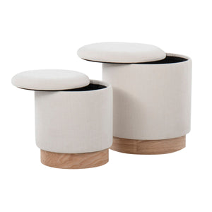 Marla - Contemporary, Nesting Ottoman Set by Couch.com