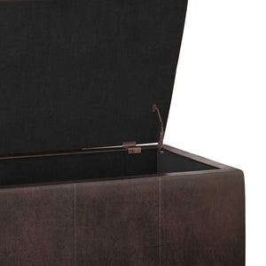 Castleford - Storage Ottoman - Distressed Brown by Couch.com