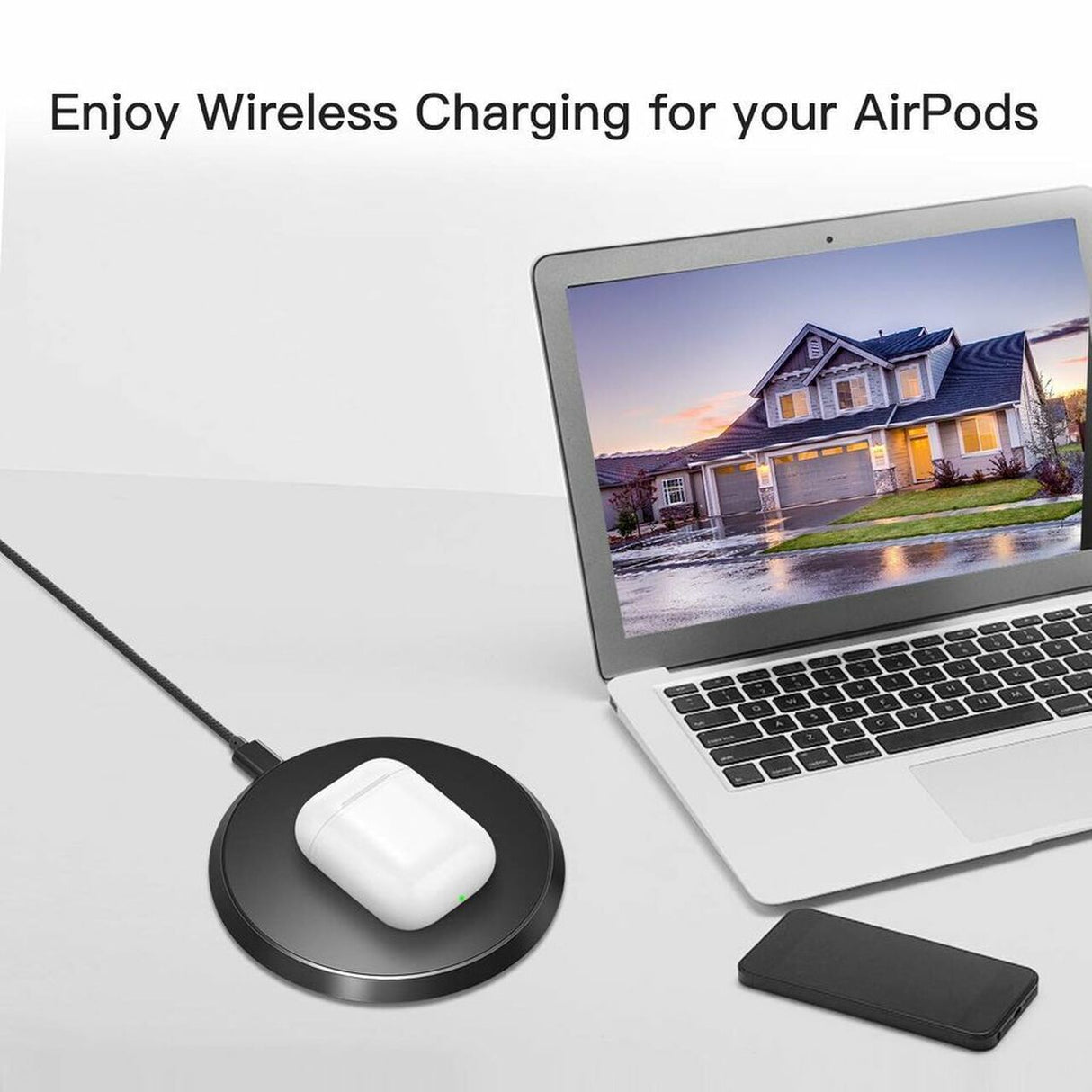 Qi Wireless Charging Case Cover for Apple® Airpods by Infinite Basics