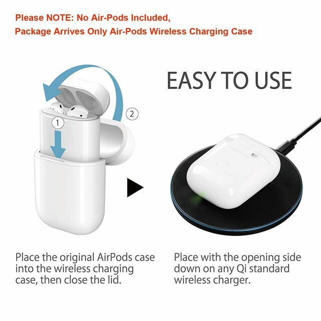 Qi Wireless Charging Case Cover for Apple® Airpods by Infinite Basics
