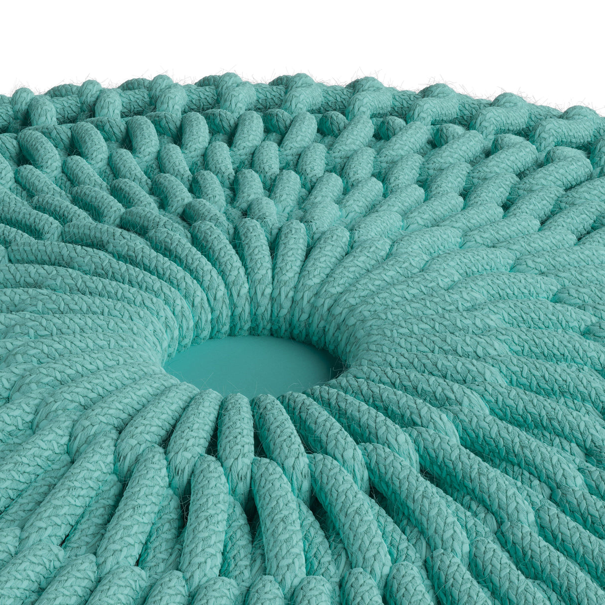 Sonata - Handcrafted Round Knitted Outdoor / Indoor Pouf by Couch.com