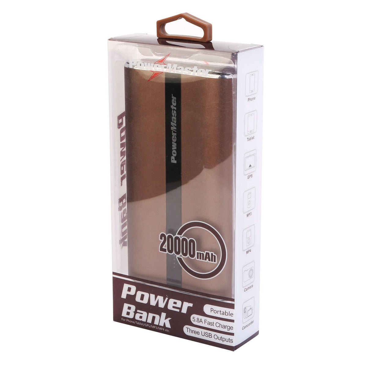 Portable Charger PowerMaster 20000mAh Power Bank Total 5.8A Output 3-USB Ports External
 
 Battery Pack Portable Phone Charger for IOS Phone11/Pro/Max/8 by DirectDeals