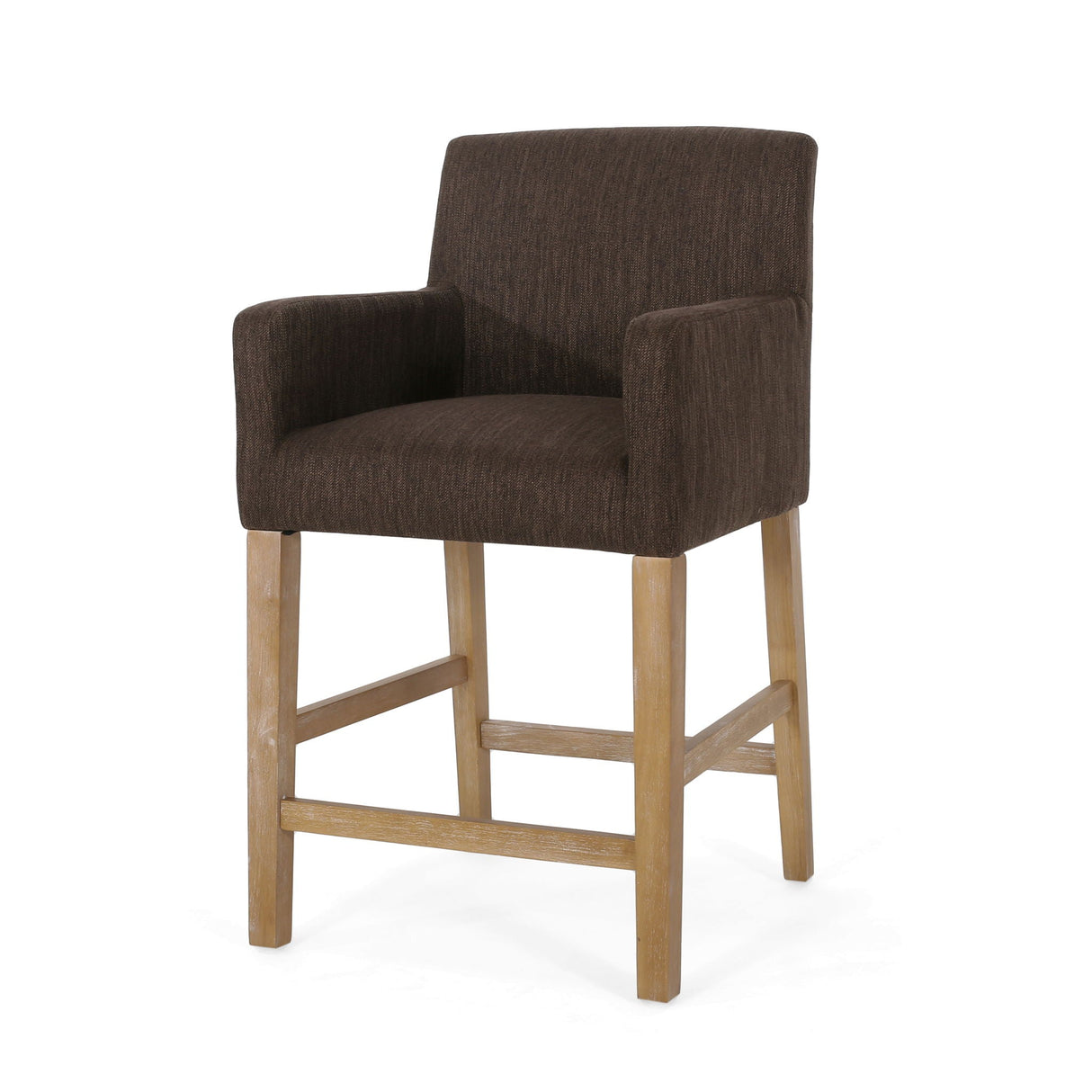 Charmed Upholstered Counter Stool With H Frame Base And Round Arms by Couch.com