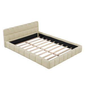 Upholstered Platform Bed With Thick, Grounded Bed With Solid Frame by Couch.com