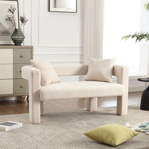 Modern Chenille Loveseat Sofa, Comfy Upholstered 2 Seater by Couch.com