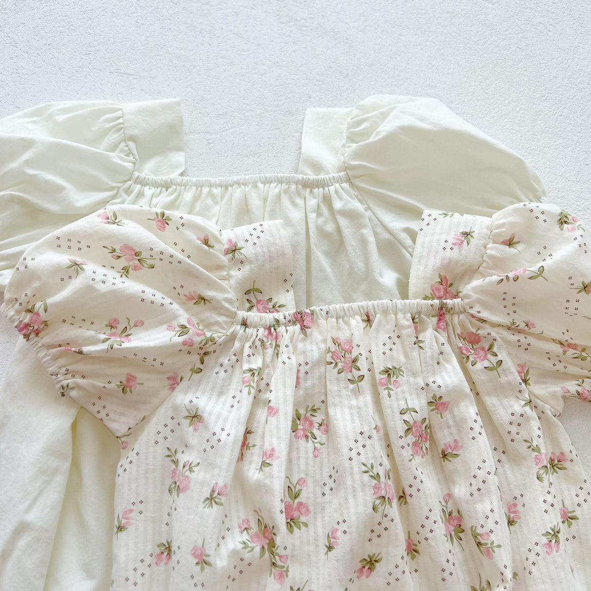 Bow Knot Baby Girl Puff Sleeve Romper