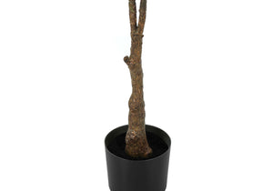 52" Tall, Artificial Plant, Rubber Tree, Indoor, Faux, Fake, Floor, Greenery, Potted, Real Touch, Decorative - Green / Black by Couch.com