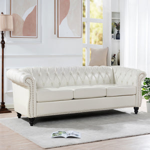 Rolled Arm Chesterfield 3 Seater Sofa by Couch.com
