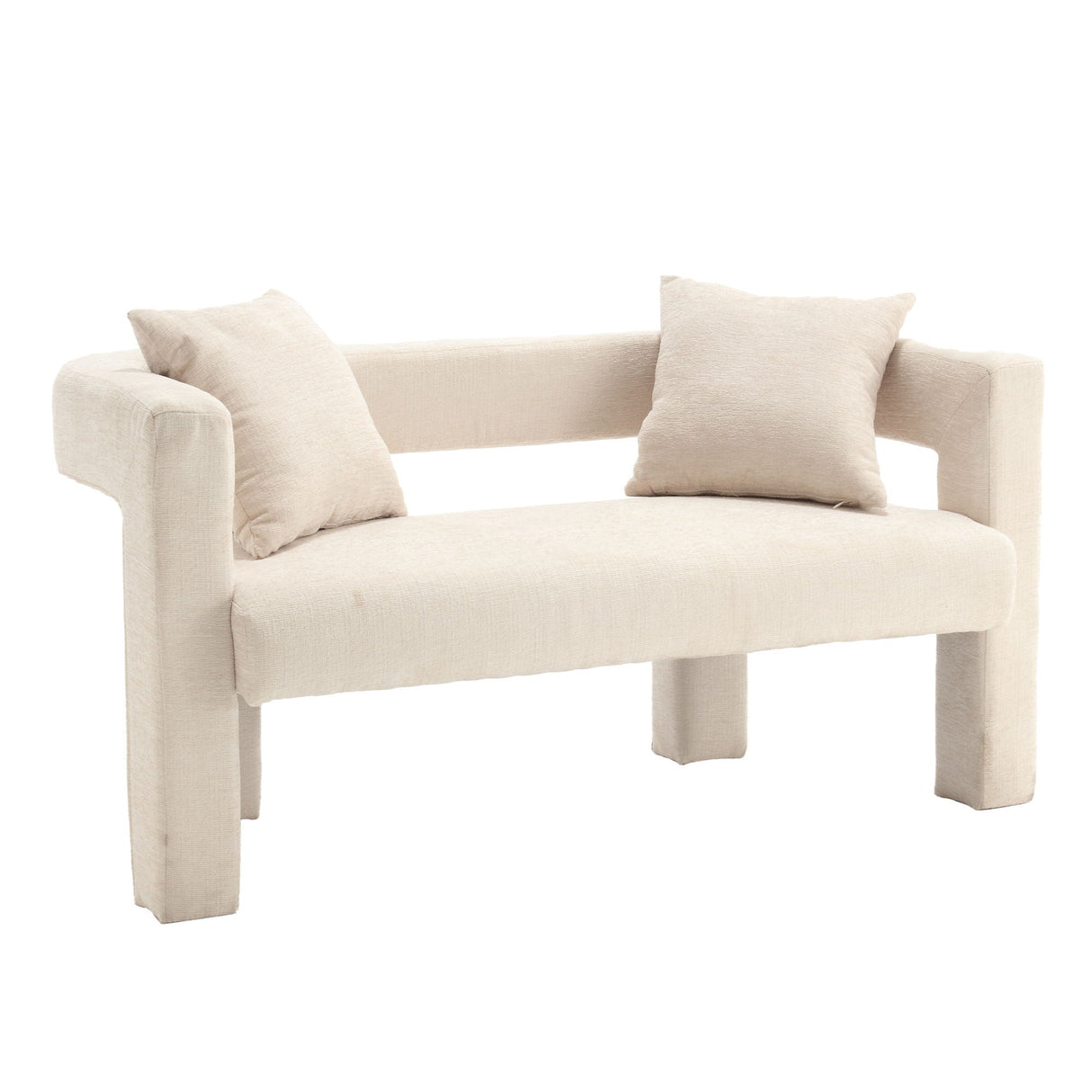 Modern Chenille Loveseat Sofa, Comfy Upholstered 2 Seater by Couch.com