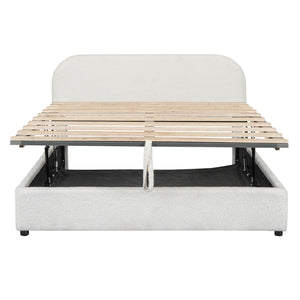 Upholstered Platform Bed With Hydraulic Storage System by Couch.com