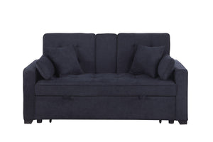 Cody II - 69.5"W Woven Fabric Convertible Sleeper Loveseat with Cup Holder by Couch.com