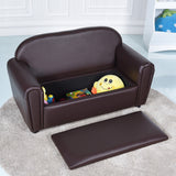 Kids Sofa Armrest Chair with Storage Function-Brown