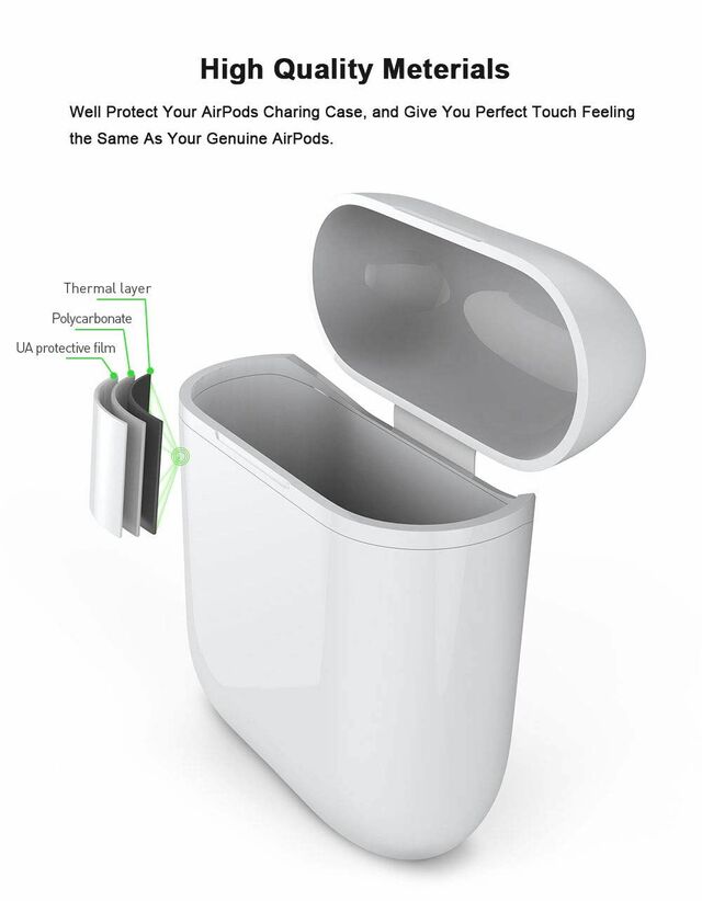 Qi Wireless Charging Case Cover for Apple® Airpods by Infinite Basics