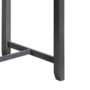 Graham 36' 3-Piece Gray Finish Small Space Counter Height Dining Table with Shelves and 2 Chairs