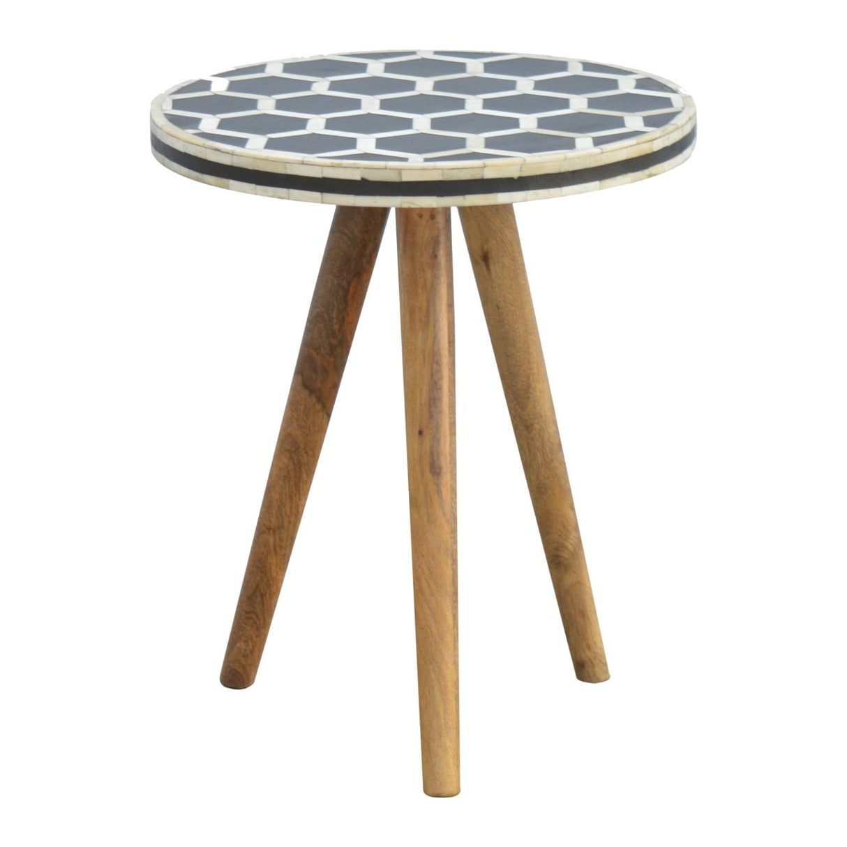 Inlay - Bone Tripod Stool - Beige / White by Couch.com