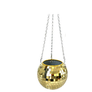 Cross-border Disco Ball Planter Hanging Mirror Spherical Plastic Flowerpot