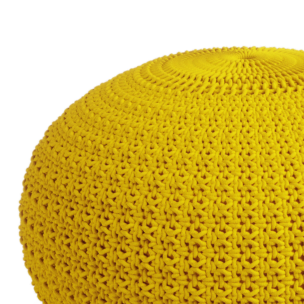 Sonata - Handcrafted Round Knitted Outdoor / Indoor Pouf by Couch.com