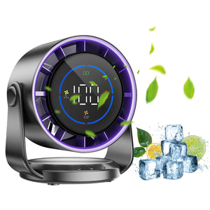 100 Speeds Desk Fan Battery Operated Wall Mounted Fan Rechargeable Mini Desk Fan with 120º Tilting Angle for Home Office Travel by DirectDeals