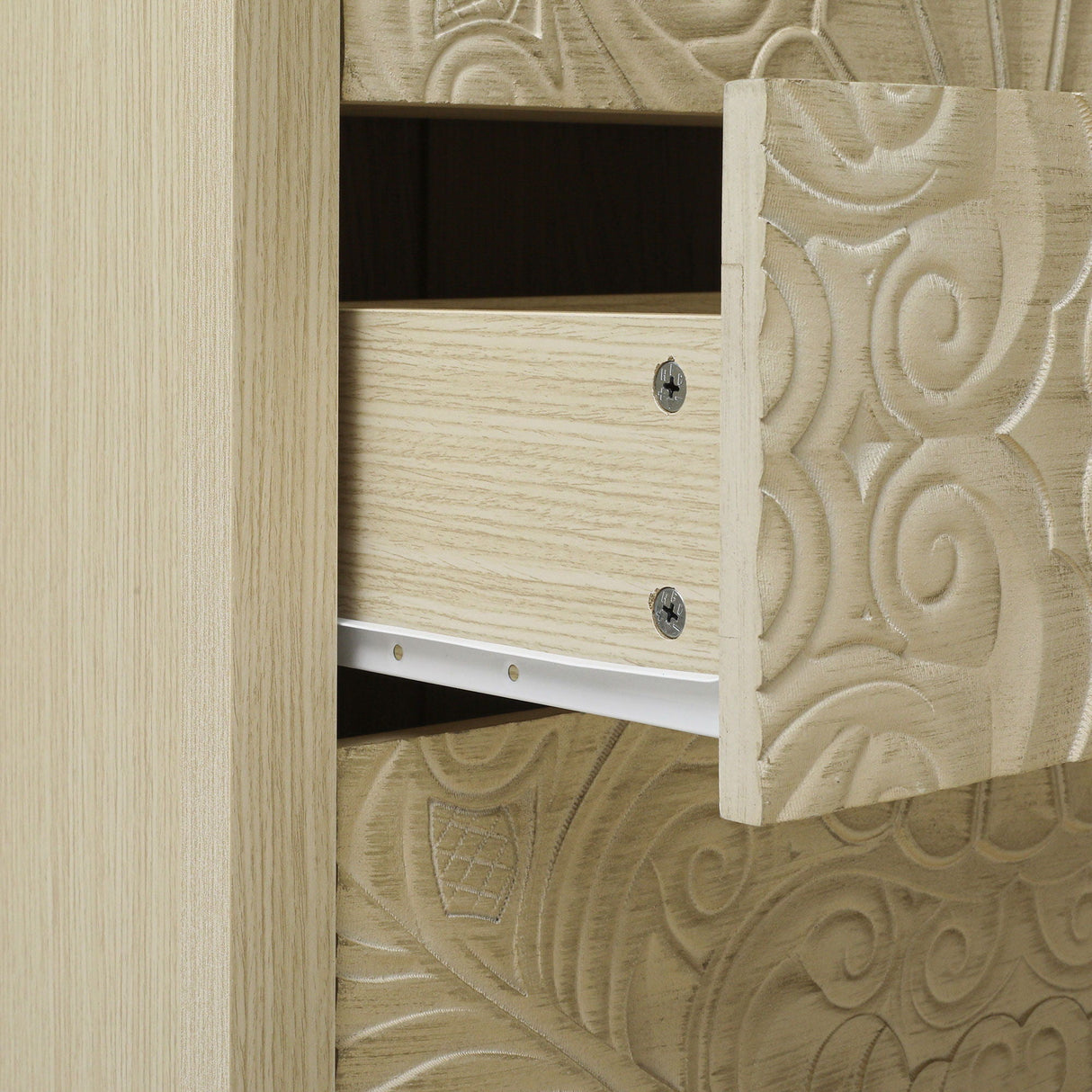 3 Drawer Cabinet - Natural Wood Finish