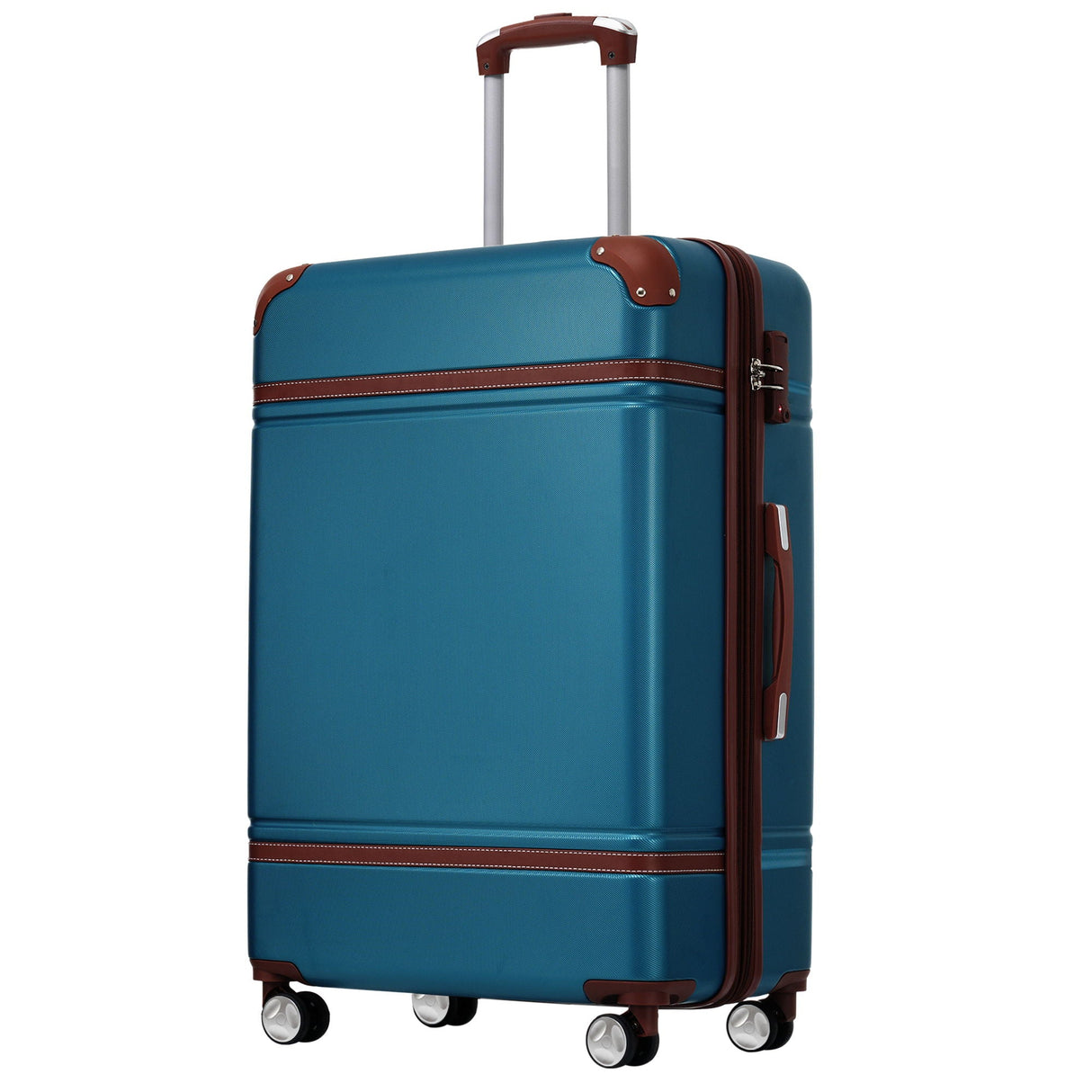 Hardshell Luggage With Tsa Lock, 24" Expandable Lightweight Suitcase With Spinner Wheels, Single Vintage Luggage by Couch.com