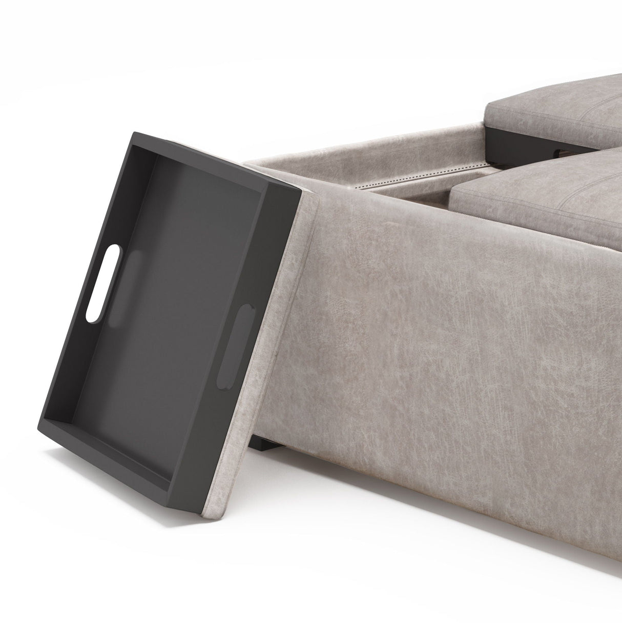 Avalon - Square Coffee Table, Storage Ottoman by Couch.com