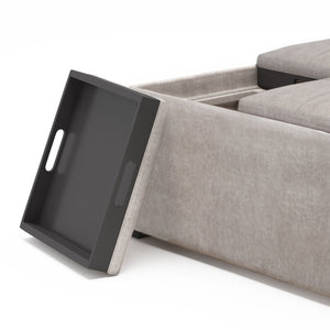 Avalon - Square Coffee Table, Storage Ottoman by Couch.com
