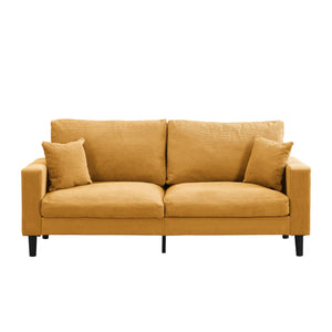 Modern Upholstered 3 Seat Sofa, High Resilience by Couch.com