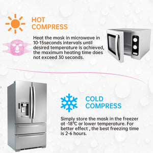 Face Eye Mask Ice Pack for Reducing Puffiness, Bags Under Eyes, Puffy Dark Circles, Migraine,Hot/Cold Pack with Soft Plush Backing (Pink #19) Pink #19