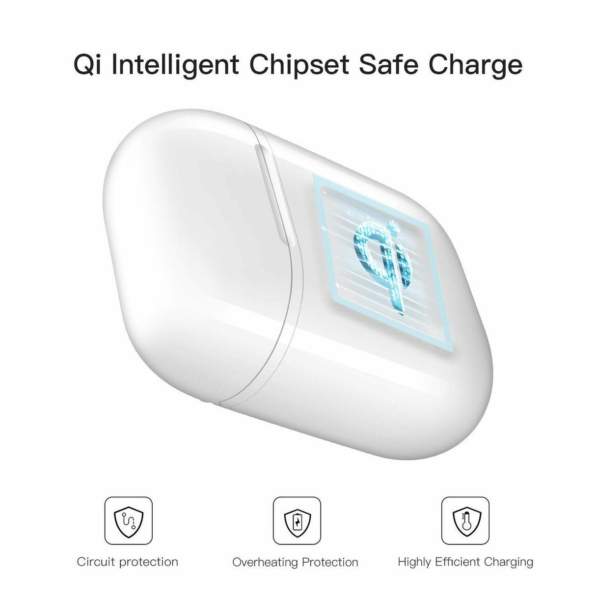 Qi Wireless Charging Case Cover for Apple® Airpods by Infinite Basics