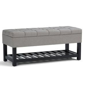 Saxon - Upholstered Transitional Storage Ottoman Bench by Couch.com